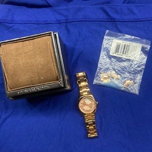 MK rose gold watch